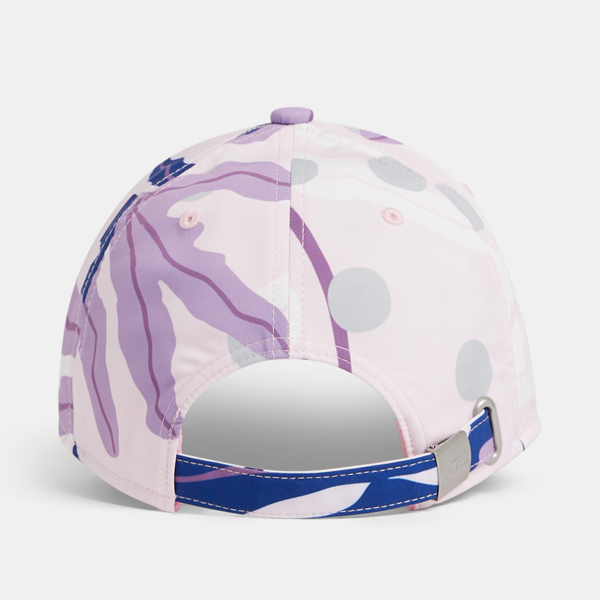 J Lindeberg Asta Print Ladies Golf Cap Monstera Pink